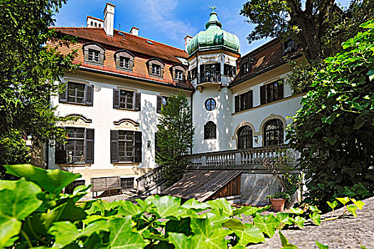 别墅,建造,1898年,博根豪森,慕尼黑,上巴伐利亚,巴伐利亚,德国,欧洲