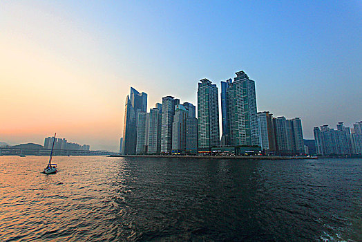 韩国,釜山,码头,城市
