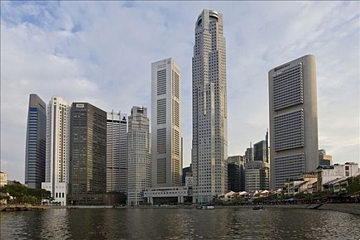 克拉码头,新加坡河,码头,湾,正面,金融区,新加坡,东南亚