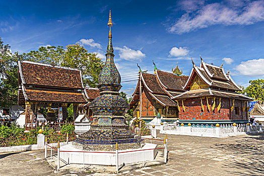 寺院,佛教寺庙,琅勃拉邦,老挝,印度支那,亚洲