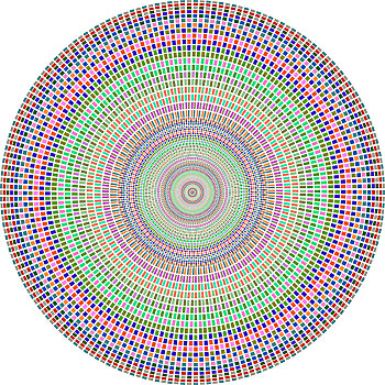 多彩色块组成旋转的抽象背景