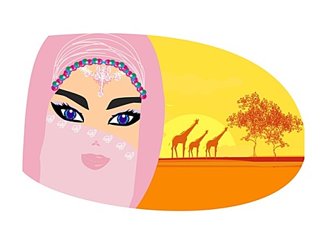 阿拉伯人,女人,撒哈拉沙漠