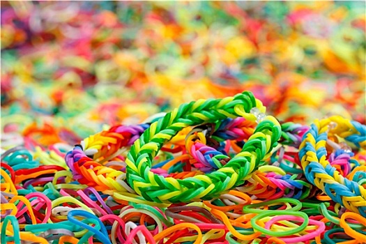 彩色,彩虹,织布机,手镯