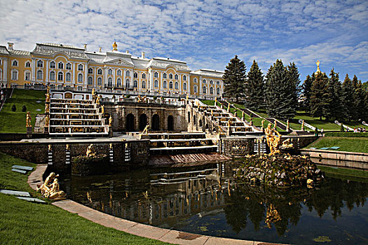 俄罗斯,圣彼得堡,彼得夏宫,宫殿,彼得宫
