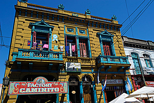 阿根廷,布宜诺斯艾利斯,彩色,房子,洗衣服
