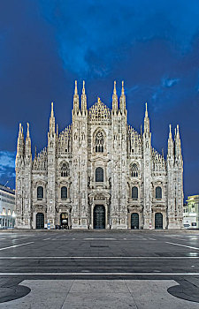 意大利,米兰,大教堂,米兰大教堂,黎明,大幅,尺寸