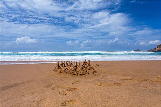 沙堡,海滩