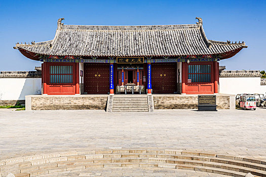 中国河南省商丘古城应天书院中式殿宇式建筑