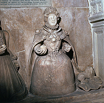 条纹大理岩,雕塑,伊丽莎白女王一世,16世纪,艺术家,未知