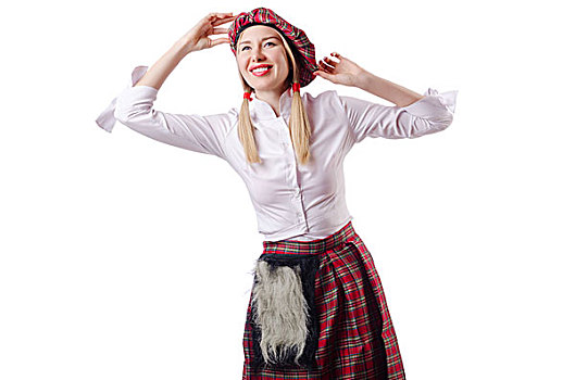 苏格兰人,传统,概念,人,穿,苏格兰式短裙