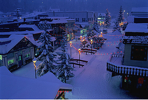 城镇,圣诞节,不列颠哥伦比亚省,加拿大