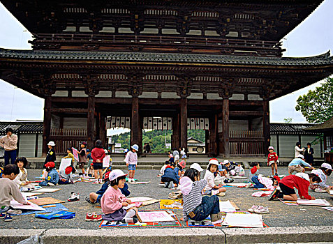 仁和寺,庙宇,世界,京都,日本