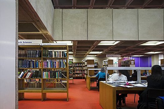 伯明翰,中央图书馆,室内,学习,区域