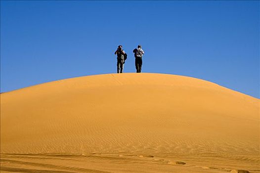 沙丘,奥巴里,沙子,海洋,利比亚