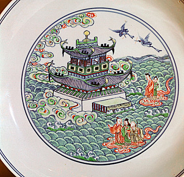 中国人,瓷器,盘子,展示,18世纪,艺术家,未知