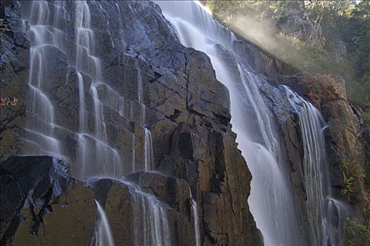 特写,瀑布,格兰扁,国家公园,维多利亚,澳大利亚