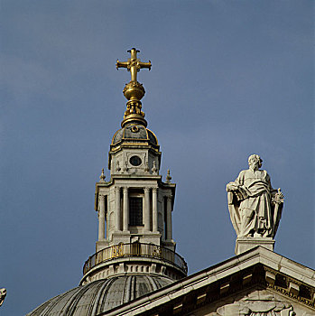 大教堂,伦敦,特写,西部,建筑,灯笼