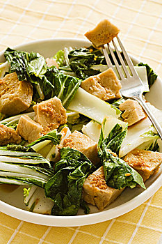 豆腐,小白菜,沙拉