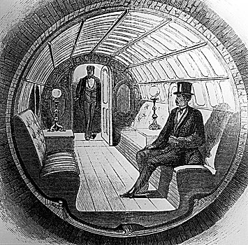 头等舱,地下,旅行,19世纪