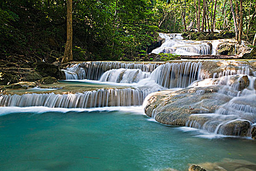 泰国,北碧府,瀑布,国家公园