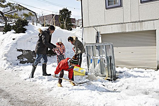 家庭,雪