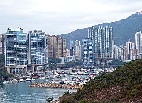 香港,建筑,大樓,特色,富人,繁華,水泥森林,摩天大廈,擁擠,高密度,壓力,孤島,島嶼,海灣,游船,住宅,別墅,中國