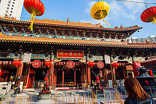 中国,香港,九龙,黃大仙祠