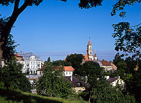 景色,老城,维尔纽斯,立陶宛