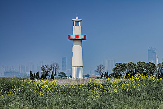 江苏省宜兴市东氿湖灯塔建筑景观