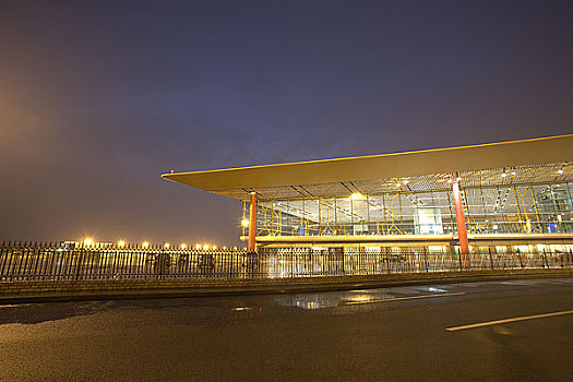 首都机场t3航站楼夜景