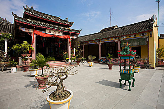 庙宇,会安,越南,东南亚