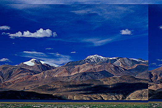 山峦,湖,印度,喜马拉雅山,查谟-克什米尔邦,北印度,亚洲