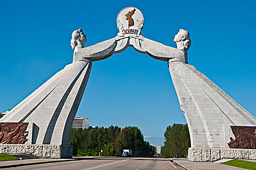 纪念建筑,三个,国家,平壤,朝鲜