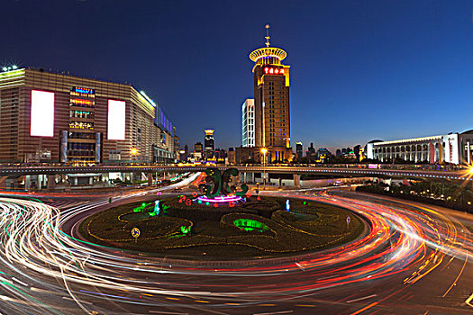 上海浦东的城市夜景