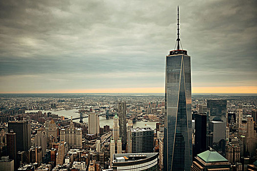 纽约,一个,世贸中心,航拍,一月,独立日,建筑,世界