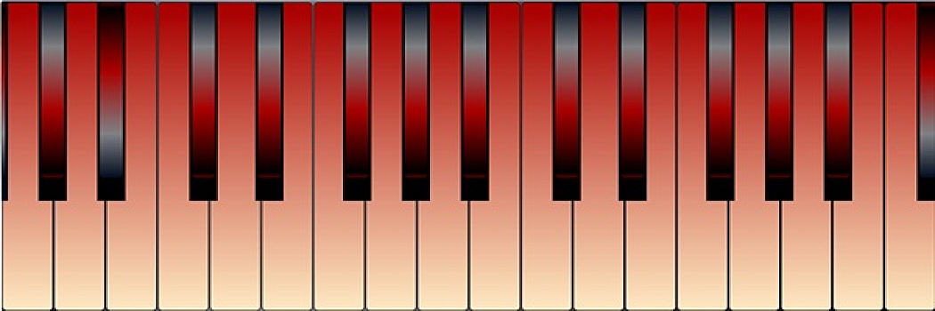 红色,钢琴,按键
