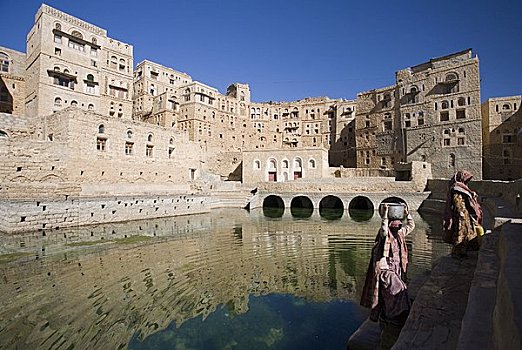 水,蓄水池,图拉,也门