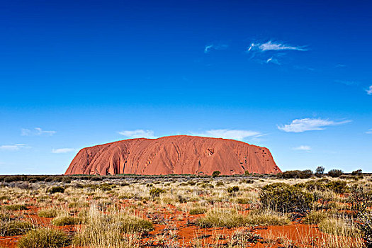 乌卢鲁巨石,石头,乌卢鲁卡塔曲塔国家公园,北领地州,澳大利亚