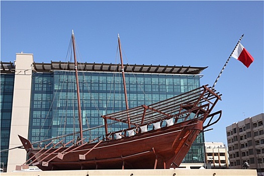 传统,阿拉伯,独桅三角帆船,迪拜,博物馆