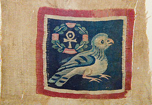 纺织品,鸟,象征,生活,约会,七世纪,广告,上埃及地区