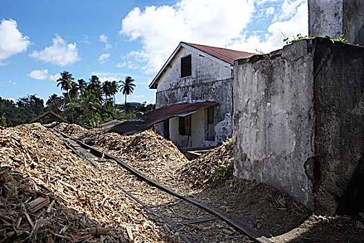 锯屑,屑,建筑外观,格林纳达,西印度群岛