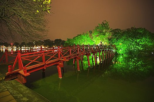 桥,入口,还剑湖,河内,越南