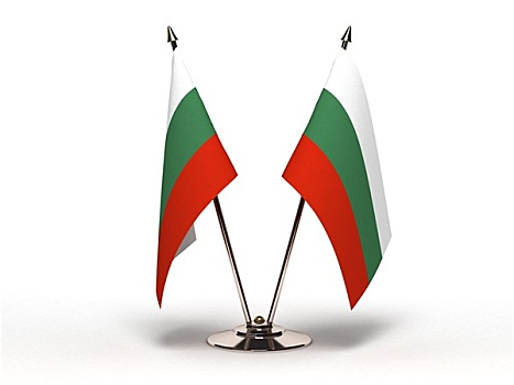 微型,旗帜,保加利亚,隔绝