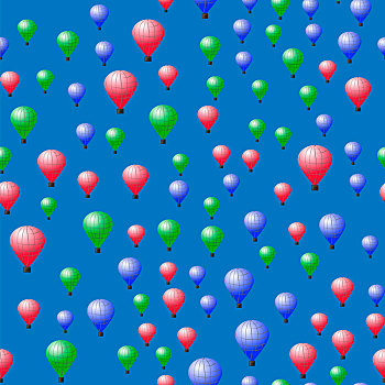 彩色,气球,无缝,图案