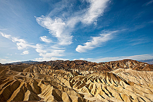 风景,扎布里斯基角,死亡谷国家公园,莫哈维沙漠,加利福尼亚,内华达,美国