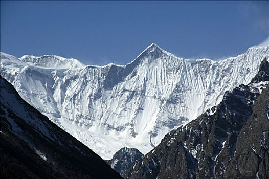 风景,冰冠,巨大,安娜普纳地区,尼泊尔