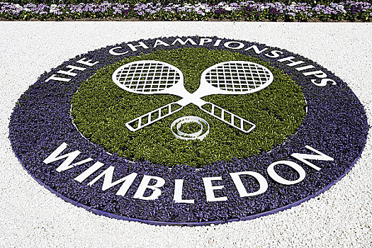 英格兰,伦敦,温布尔登,花,标识,网球,冠军,2008年