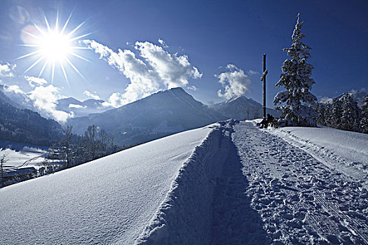 奥地利,提洛尔,冬季风景