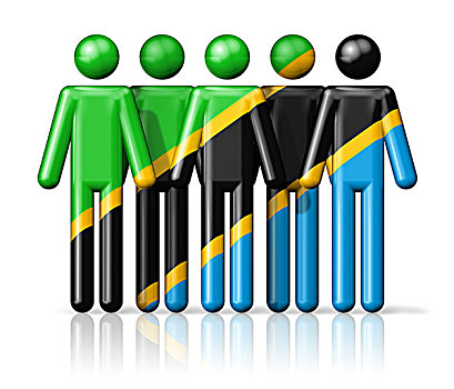 旗帜,坦桑尼亚,线条画