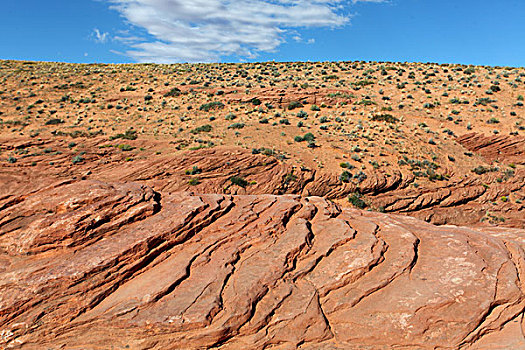 红砂岩,岩石,纹理,羚羊峡谷,亚利桑那州,北美洲,美国,风景,阳光,日出,蓝天,全景,文化,景点,旅游